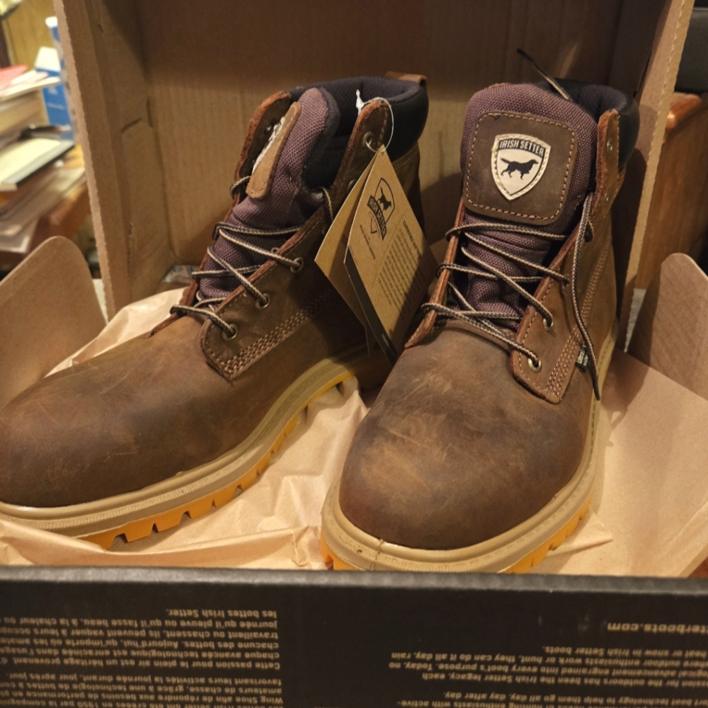 Red Wing Irish Setter Hopkins Men's Aluminum Toe 6"  Work Boot sz 9 1/2 D NWT